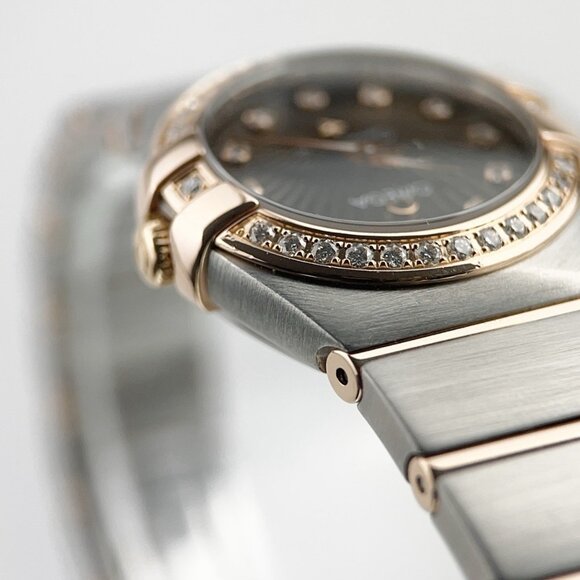 Omega Constellation Rose Gold & Steel Brown Dial 24mm Quartz 123.25.24.60.63.001 main image 7